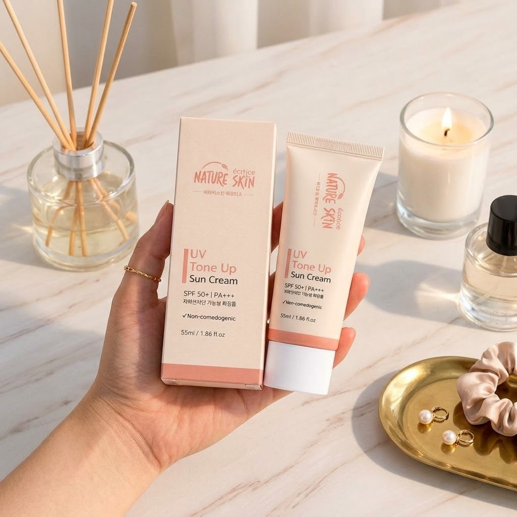 WhatsApp Image 2026-09-13 at 1.31.43 PM Nature Skin UV Tone Up Sun Cream SPF50+ PA+++ (55ml) - Image 1